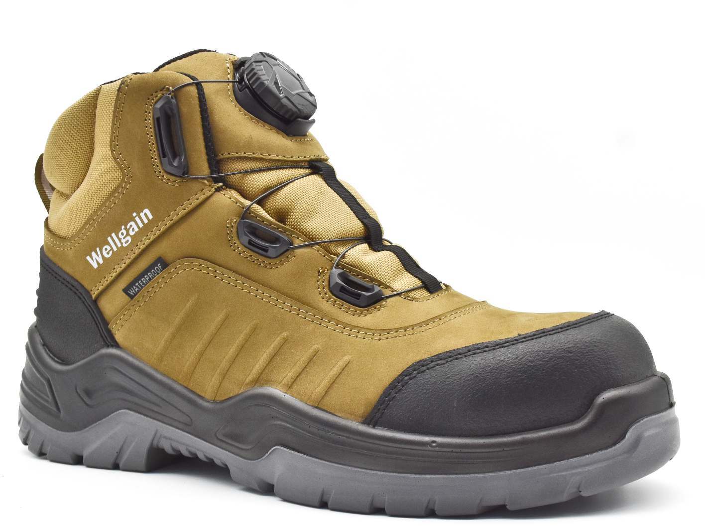 Mid-Cut Safety Boot PN-2473 in Camel/Black