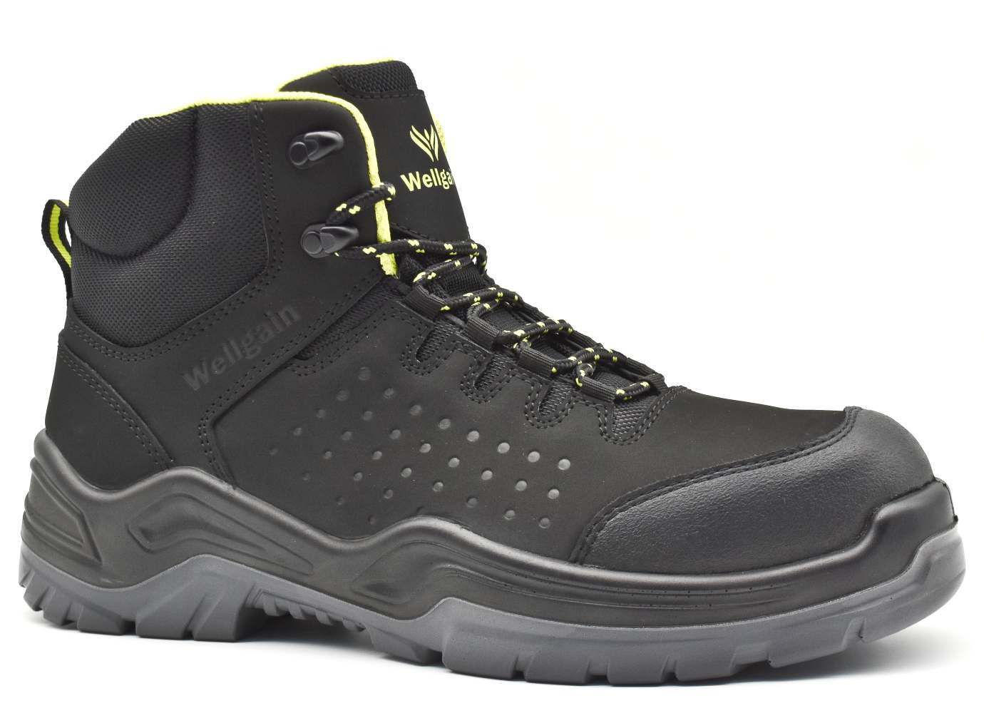 Mid-Cut Safety Boot PN-2479 in Black/Green