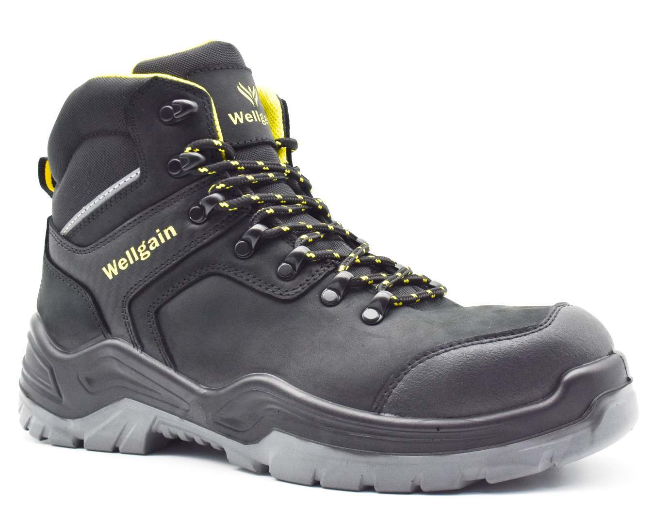 Mid-Cut Safety Boot PN-2480 in Black/Green