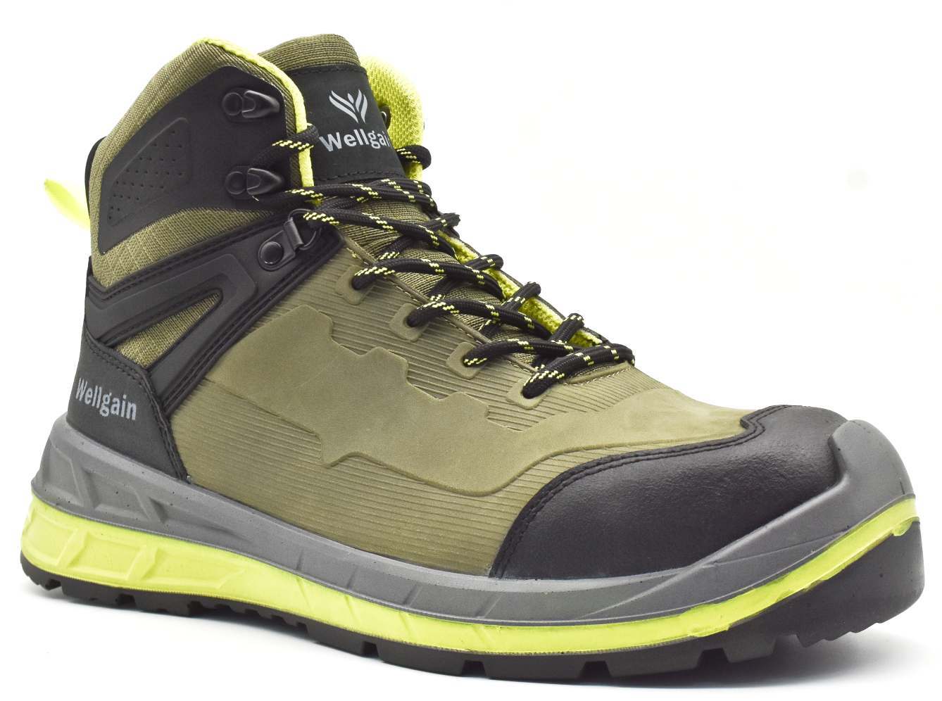 Mid-Cut Safety Boot PN-2484 in Olive/Green
