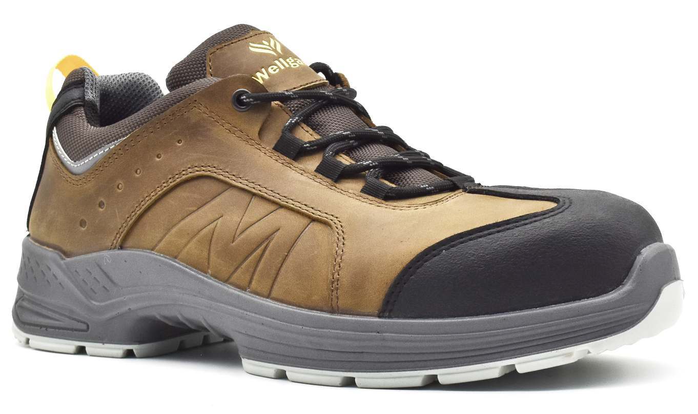 Mid-Cut Safety Boot PN-2488 in Brown/Yellow