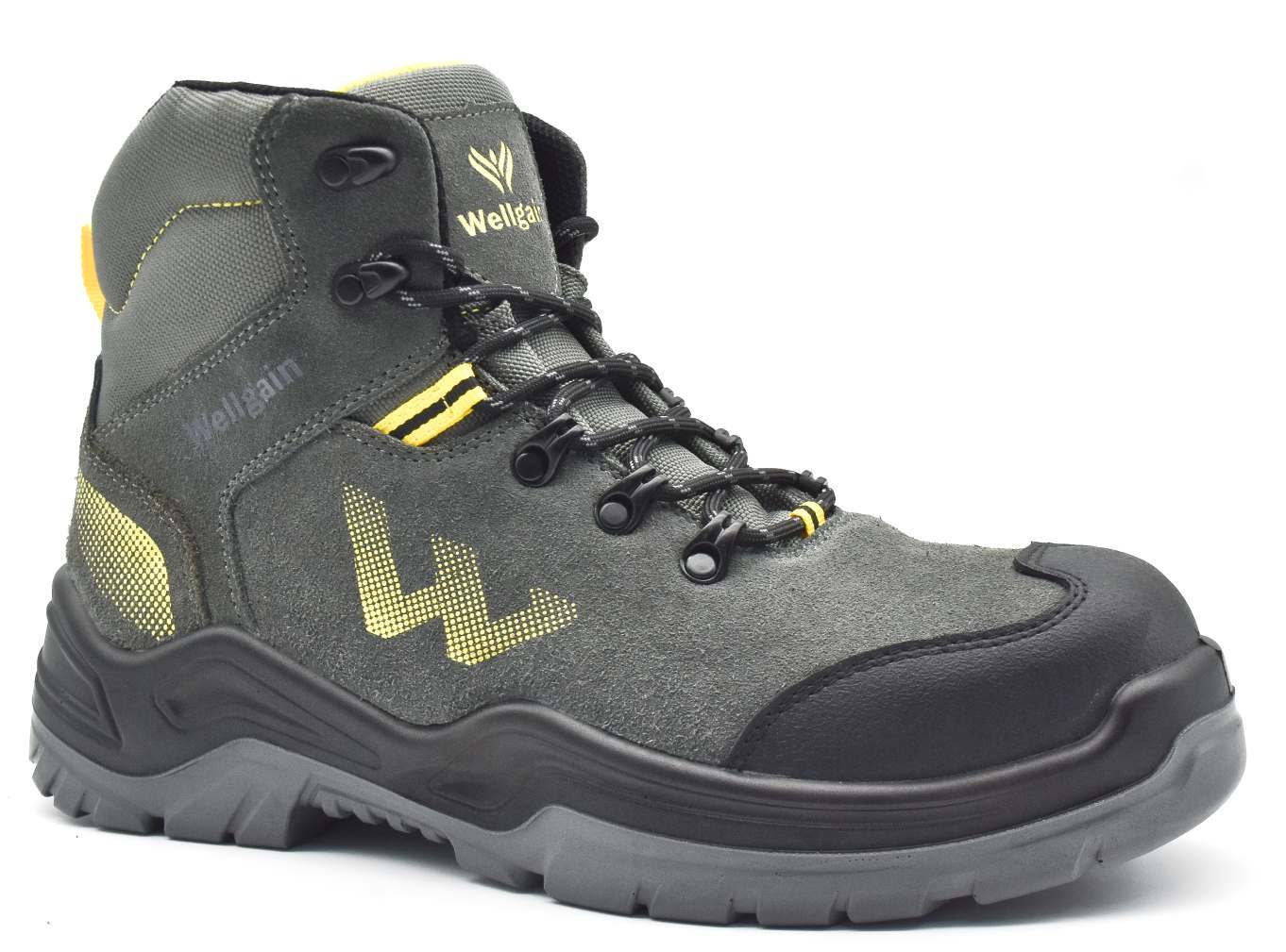 Mid-Cut Safety Boot PN-2489 in Grey/Yellow