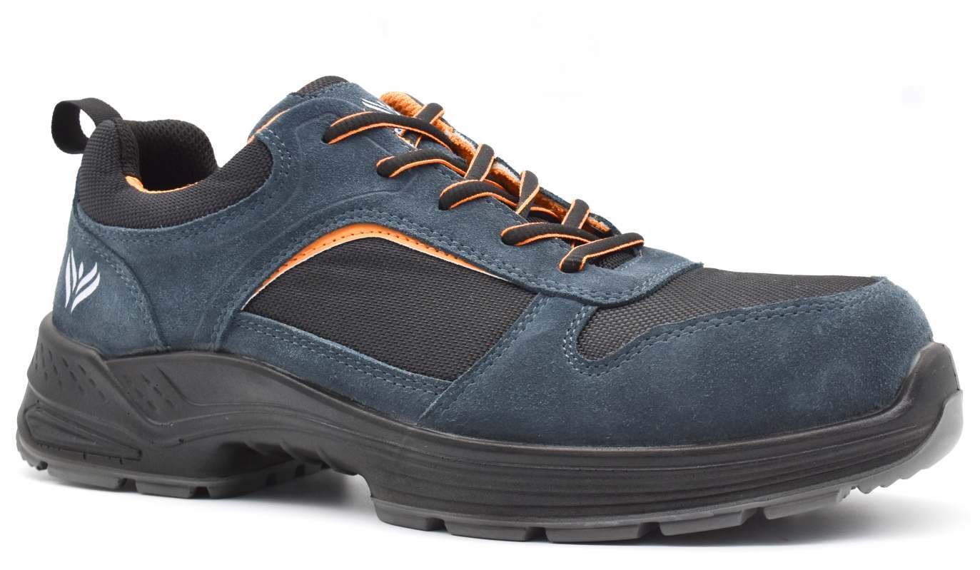 Low-Cut Work Shoe PN-2457 in Navy/Orange