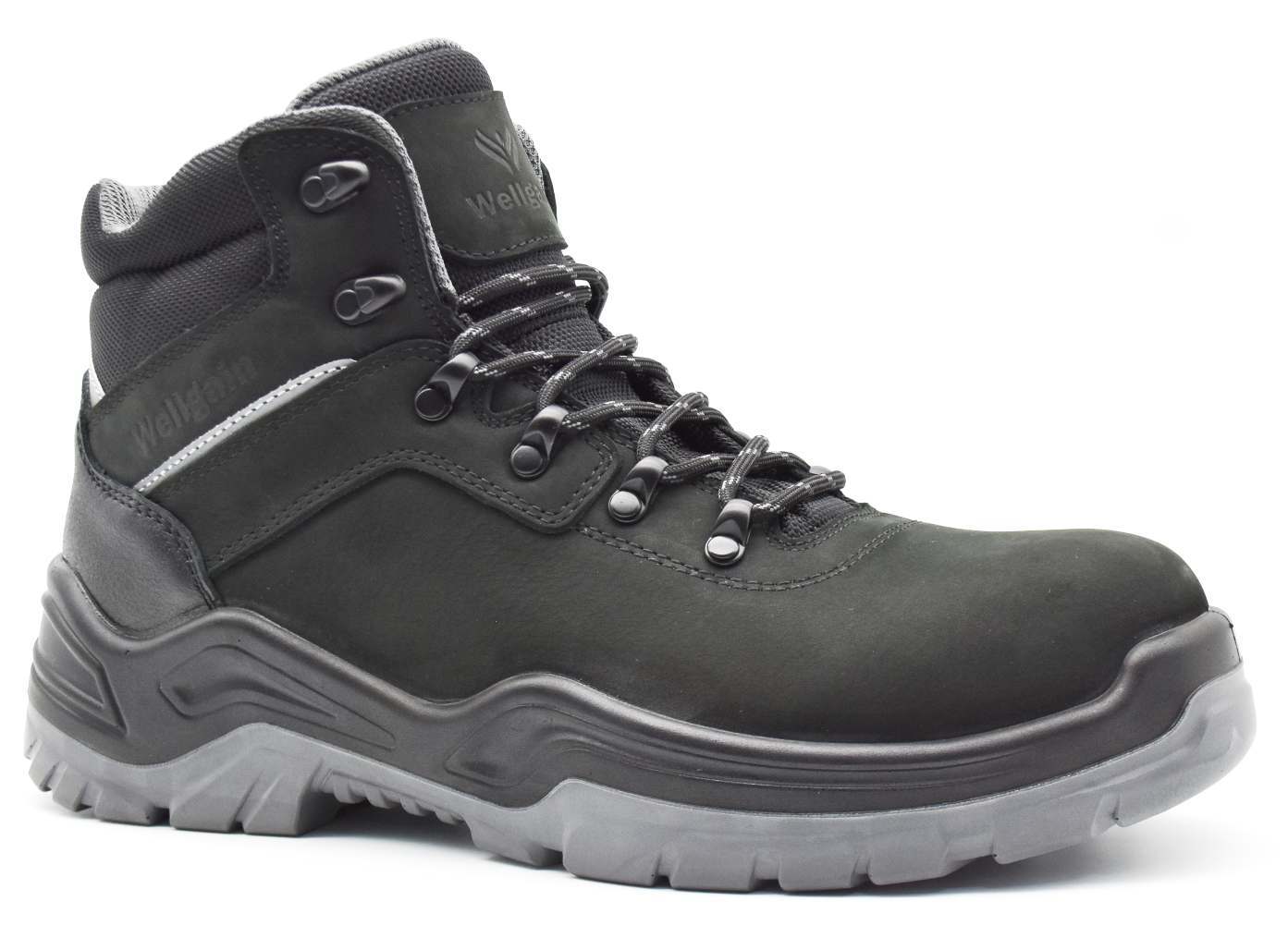 Mid-Cut Safety Boot PN-2466 in Black/Grey