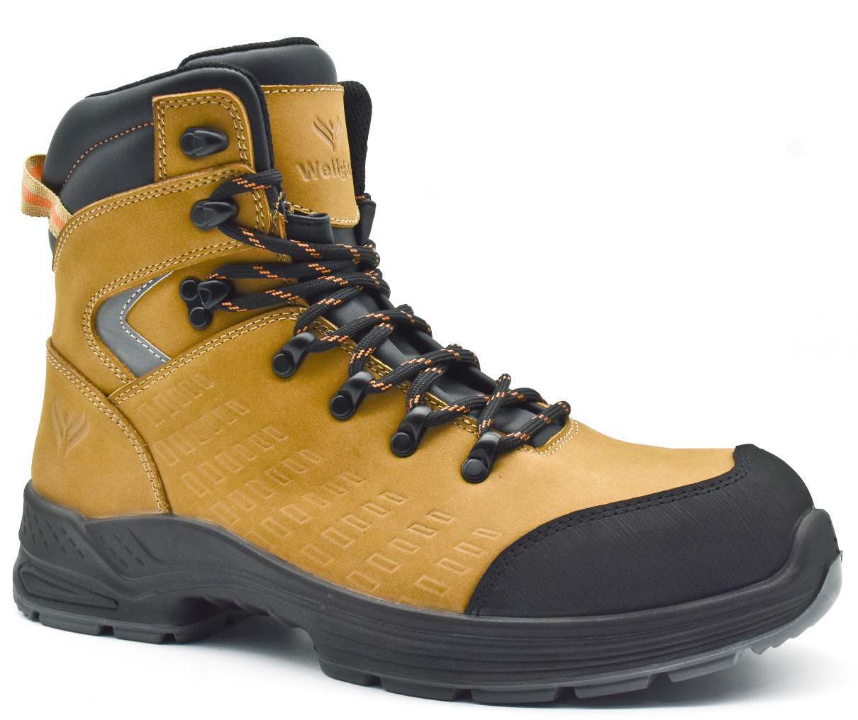 Mid-Cut Safety Boot PN-2468 in Wheat/Orange
