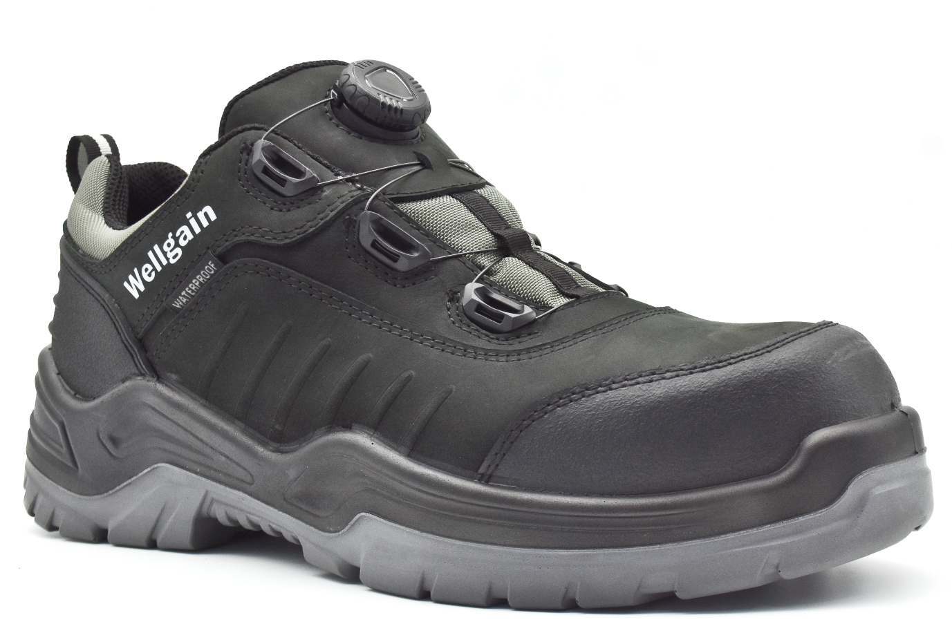 Mid-Cut Safety Boot PN-2472 in Black/Grey