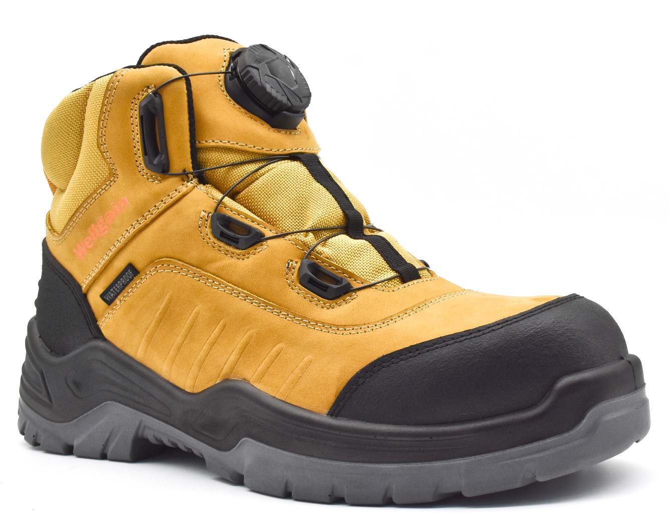 Mid-Cut Safety Boot PN-2473 in Wheat/Black