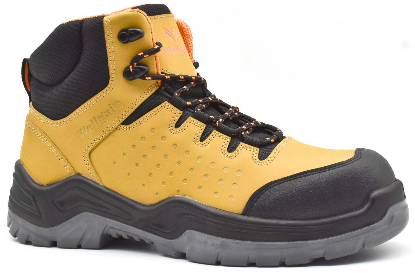 Mid-Cut Safety Boot PN-2479 in Wheat/Black